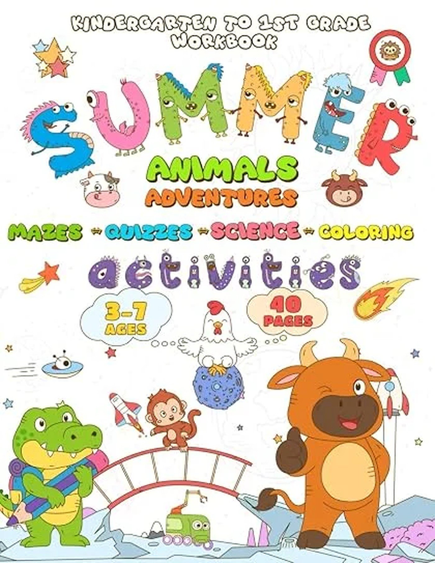 Summer Animals Adventures Activities Workbook by Whizki Learning – book cover